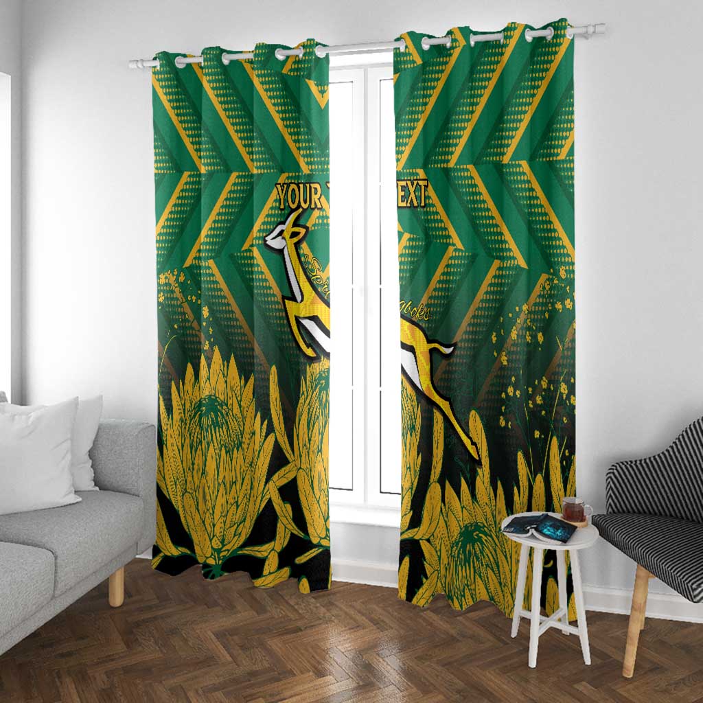South Africa Rugby Custom Window Curtain Go Springboks Go