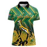 South Africa Rugby Custom Women Polo Shirt Go Springboks Go