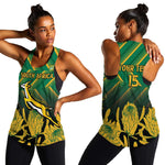 South Africa Rugby Custom Women Racerback Tank Go Springboks Go