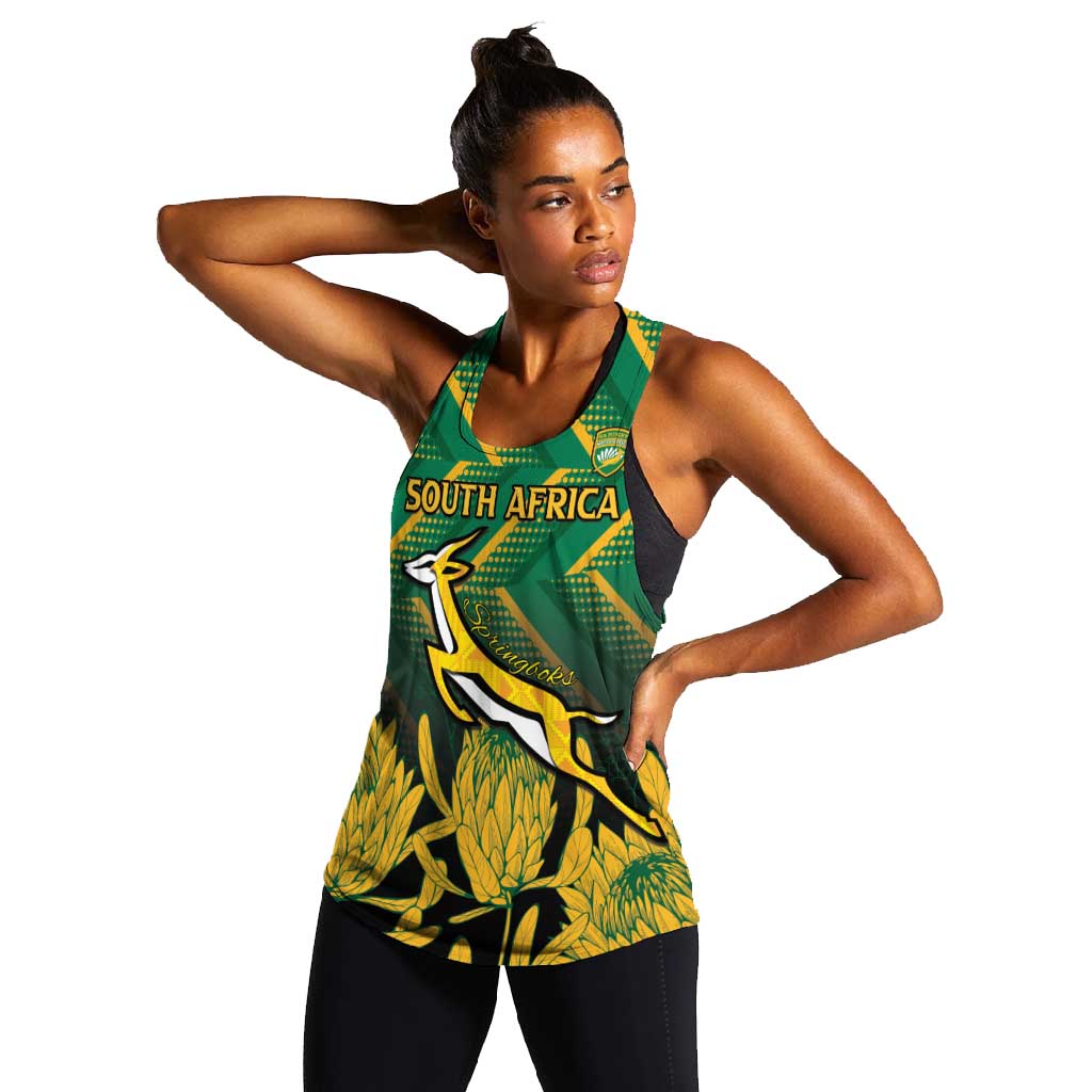 South Africa Rugby Custom Women Racerback Tank Go Springboks Go