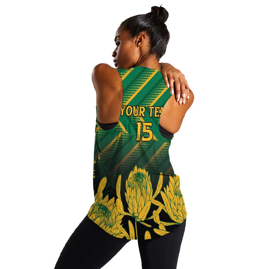 South Africa Rugby Custom Women Racerback Tank Go Springboks Go