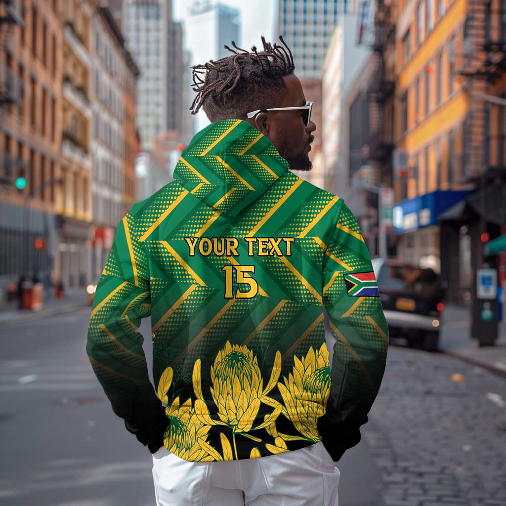 South Africa Rugby Custom Zip Hoodie Go Springboks Go