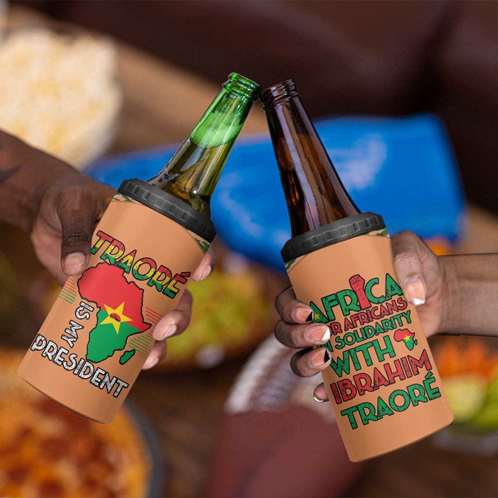 Traore Is My President 4 in 1 Can Cooler Tumbler Africa For Africans
