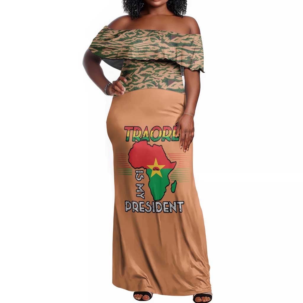 Traore Is My President Off Shoulder Maxi Dress Africa For Africans