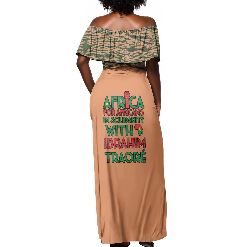 Traore Is My President Off Shoulder Maxi Dress Africa For Africans