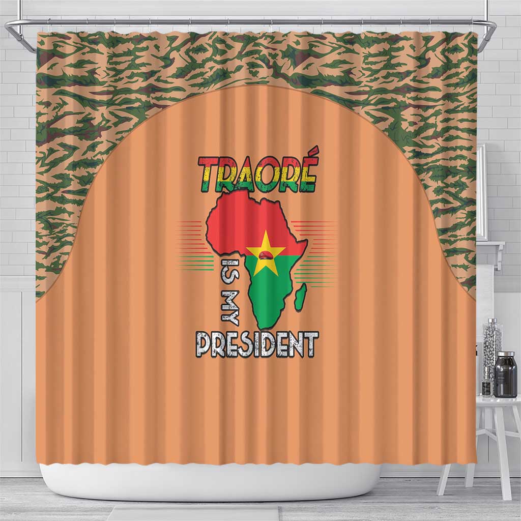 Traore Is My President Shower Curtain Africa For Africans
