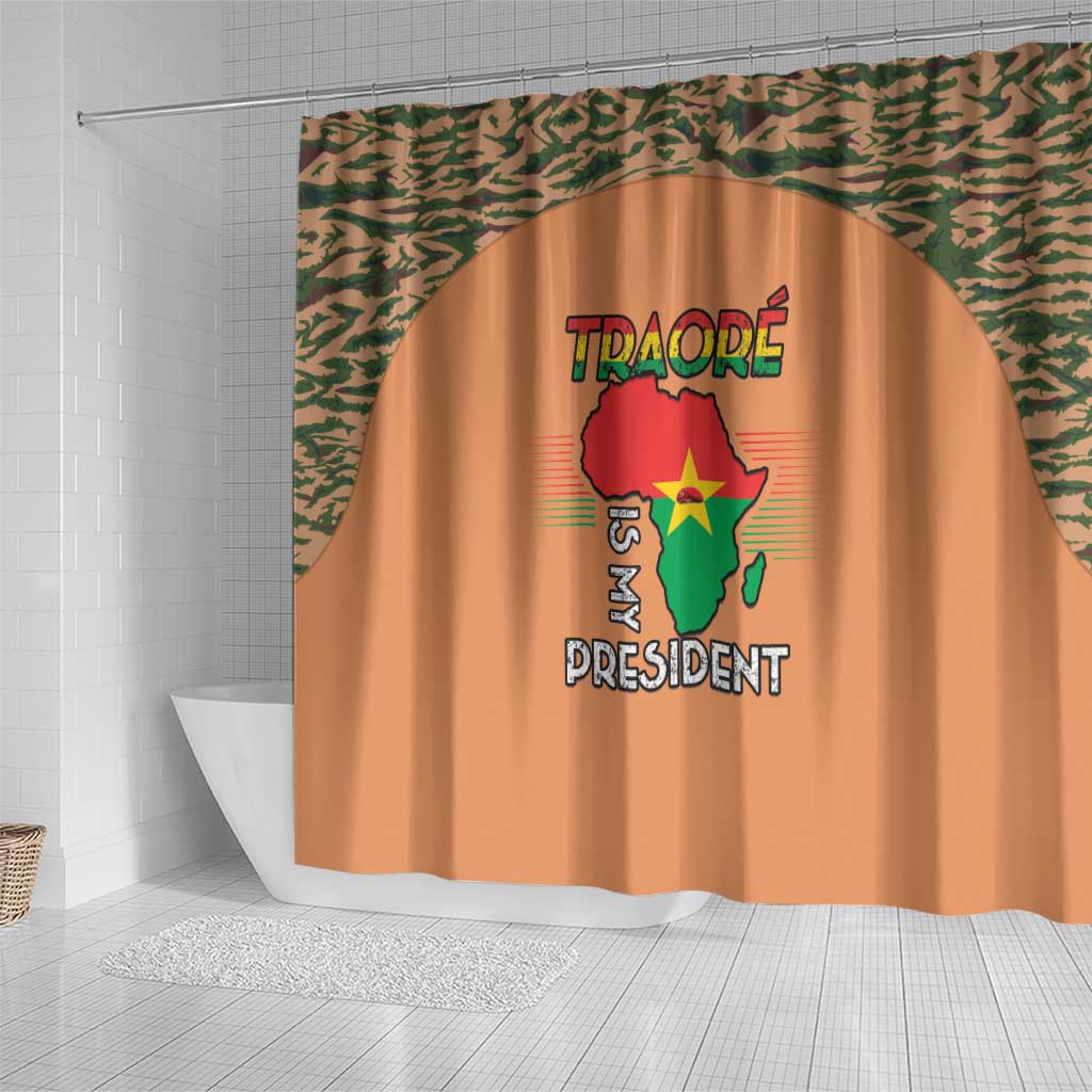 Traore Is My President Shower Curtain Africa For Africans