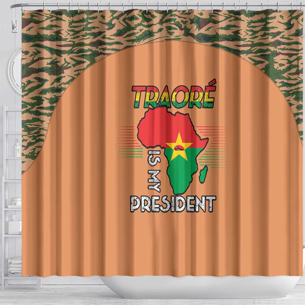 Traore Is My President Shower Curtain Africa For Africans