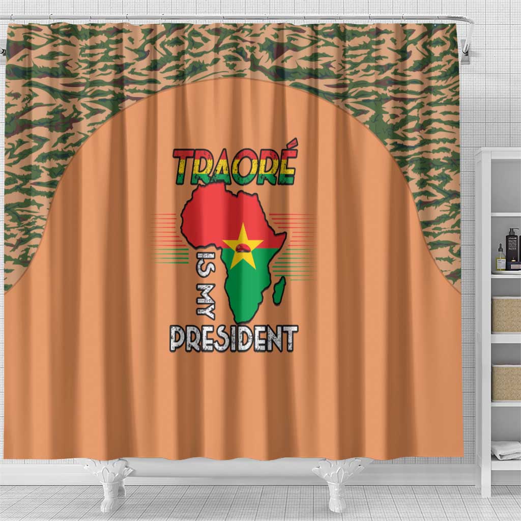 Traore Is My President Shower Curtain Africa For Africans