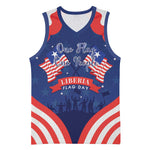 Personalized Liberia Flag Day Basketball Jersey One Flag One People - African Pride