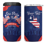 Personalized Liberia Flag Day 4 in 1 Can Cooler Tumbler One Flag One People - African Pride