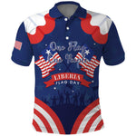 Personalized Liberia Flag Day Polo Shirt One Flag One People - African Pride