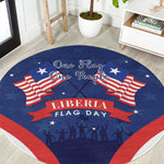 Liberia Flag Day Round Carpet One Flag One People - African Pride