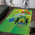 Gabon Independence Day Area Rug Gradient Style - African Pride