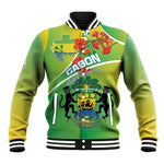 Personalized Gabon Independence Day Baseball Jacket Gradient Style - African Pride