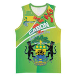 Personalized Gabon Independence Day Basketball Jersey Gradient Style - African Pride