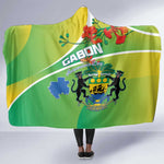 Gabon Independence Day Hooded Blanket Gradient Style - African Pride