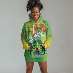 Personalized Gabon Independence Day Hoodie Dress Gradient Style - African Pride