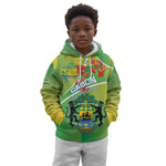 Personalized Gabon Independence Day Kid Hoodie Gradient Style - African Pride