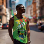 Personalized Gabon Independence Day Men Tank Top Gradient Style - African Pride