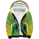 Personalized Gabon Independence Day Sherpa Hoodie Gradient Style - African Pride