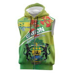 Personalized Gabon Independence Day Sleeveless Zip Hoodie Gradient Style - African Pride