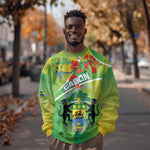 Personalized Gabon Independence Day Sweatshirt Gradient Style - African Pride