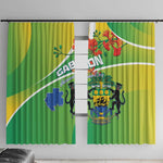 Gabon Independence Day Window Curtain Gradient Style - African Pride
