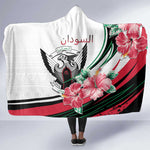 Sudan Hooded Blanket Sudanese Secretary Bird With Hibiscus - African Pride