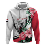 Personalized Sudan Hoodie Sudanese Secretary Bird With Hibiscus - African Pride
