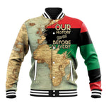 Pan-African Flag Day Baseball Jacket African Map - Vintage Style - African Pride