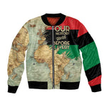 Pan-African Flag Day Bomber Jacket African Map - Vintage Style - African Pride