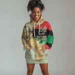 Pan-African Flag Day Hoodie Dress African Map - Vintage Style - African Pride