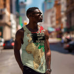 Pan-African Flag Day Men Tank Top African Map - Vintage Style - African Pride