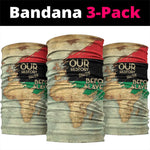 Pan-African Flag Day Neck Gaiter African Map - Vintage Style LT15