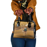 Afro Christmas in Sahara Morocco Shoulder Handbag Black Santa Riding Camel - African Pride