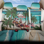 Afro Christmas in Liberia Back Car Seat Cover Santa Chill on Tropical Beach - African Pride
