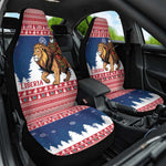 Afro Christmas in Liberia Car Seat Cover Black Santa Riding Lion - Merry Christmas - African Pride
