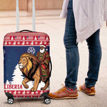 Afro Christmas in Liberia Luggage Cover Black Santa Riding Lion - Merry Christmas - African Pride