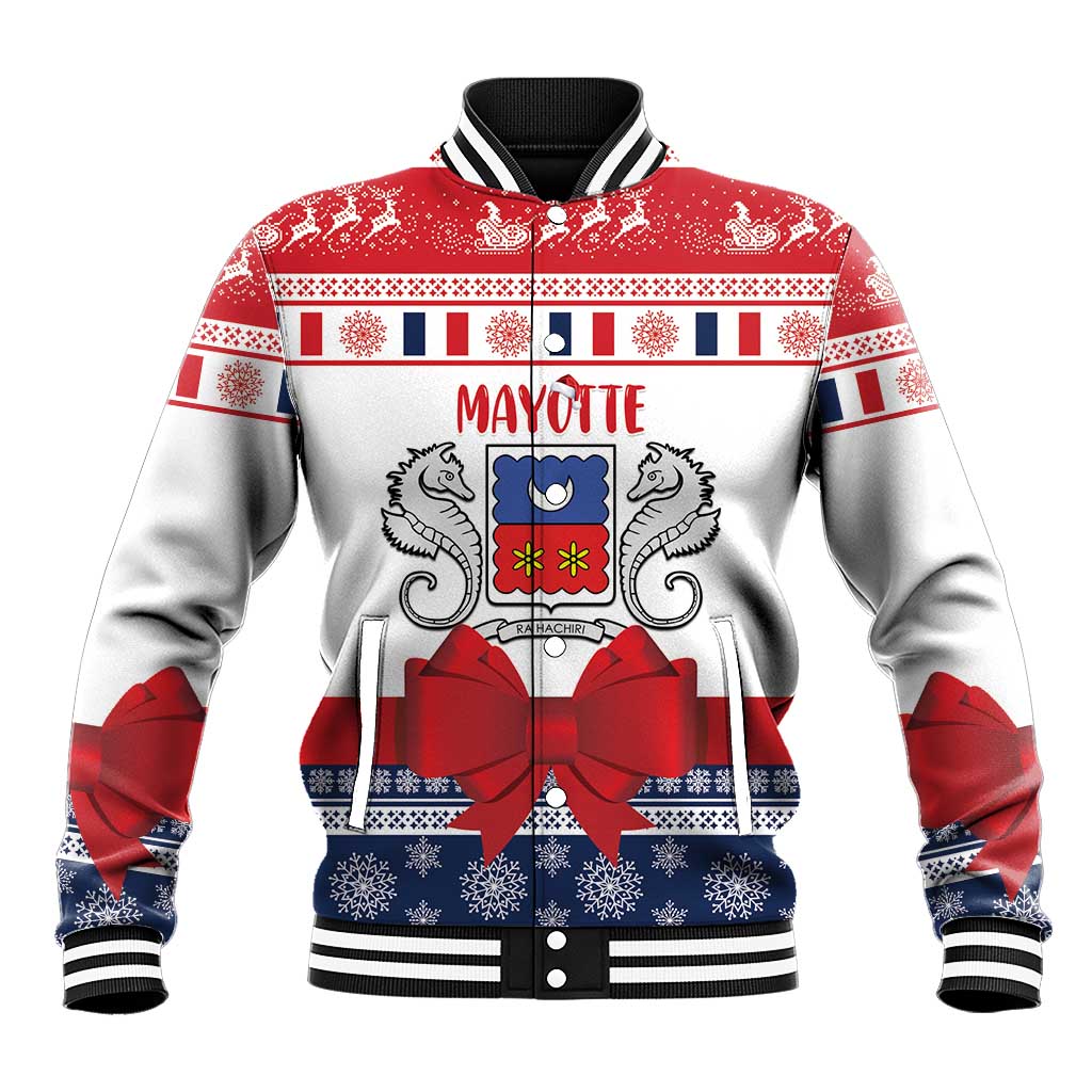 Afro Christmas in Mayotte Personalized Baseball Jacket Joyeux Noel - African Pride
