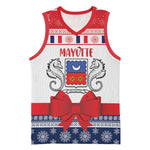 Afro Christmas in Mayotte Personalized Basketball Jersey Joyeux Noel - African Pride