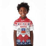 Afro Christmas in Mayotte Personalized Kid Polo Shirt Joyeux Noel - African Pride