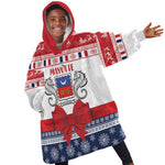 Afro Christmas in Mayotte Personalized Kid Wearable Blanket Hoodie Joyeux Noel - African Pride