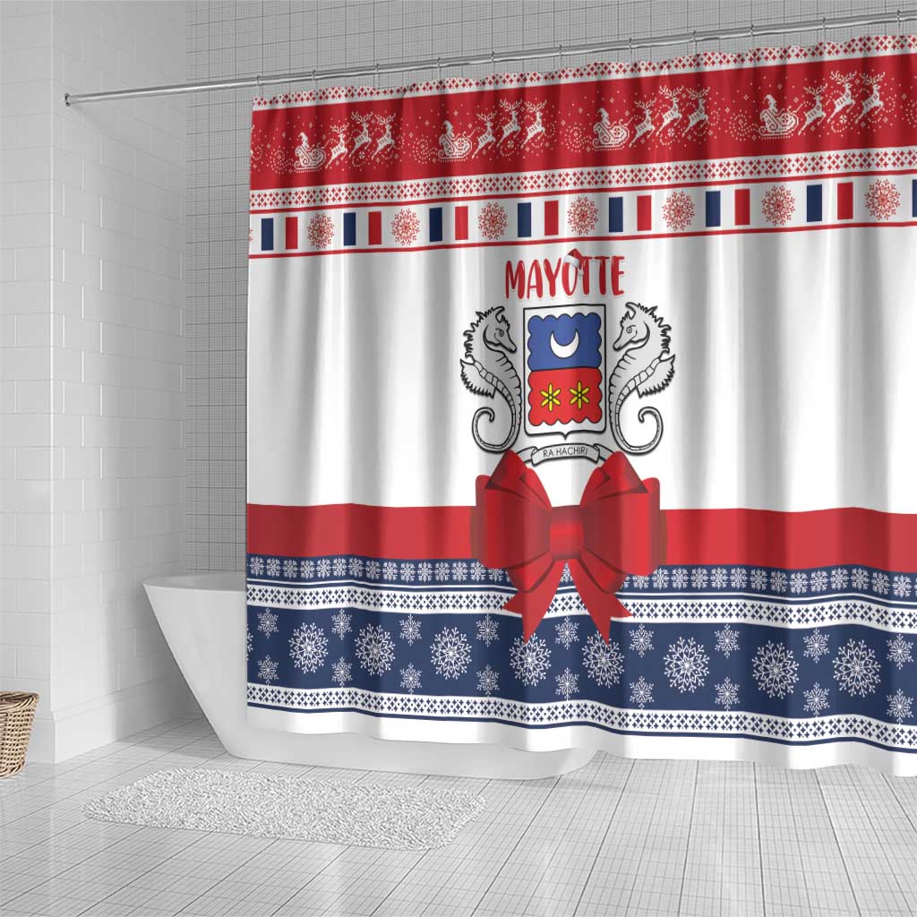 Afro Christmas in Mayotte Shower Curtain Joyeux Noel - African Pride