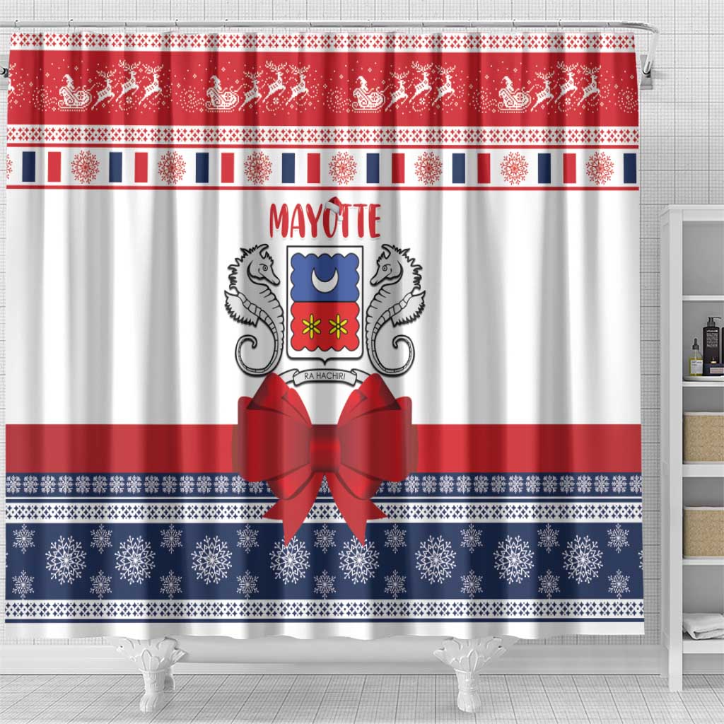 Afro Christmas in Mayotte Shower Curtain Joyeux Noel - African Pride