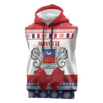 Afro Christmas in Mayotte Personalized Sleeveless Hoodie Joyeux Noel - African Pride