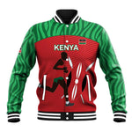 Custom Afro Athletics Kenya Baseball Jacket Kenyan Runner - Maasai Shield