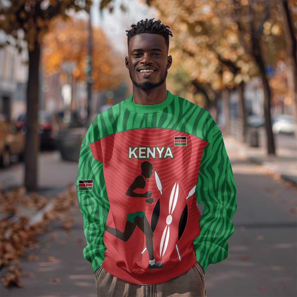 Afro Athletics Kenya Off The Shoulder Long Sleeve Dress Olono Maasai Shield Running Way LT14 main image 1