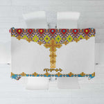 Happy Ethiopian Timkat Tablecloth Cross Mix Tilet Pattern
