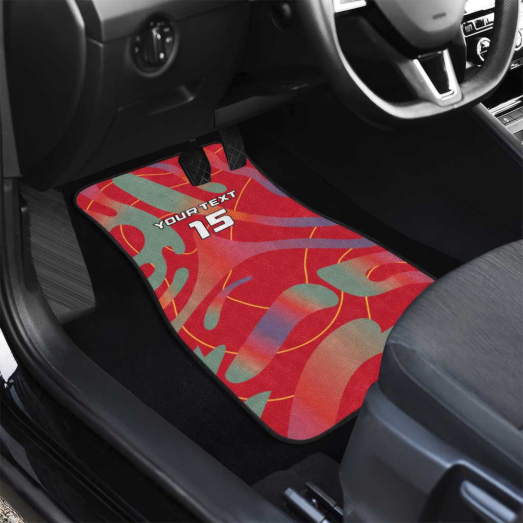 Afro Namibia Football Custom Car Mats Go Namibia Warriors - Sporty Style
